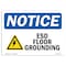 Signmission OSHA Notice Sign, ESD Floor Grounding With Symbol, 10in X 7in Rigid Plastic, 7" W, 10" L, Landscape OS-NS-P-710-L-12166 - alternate 1